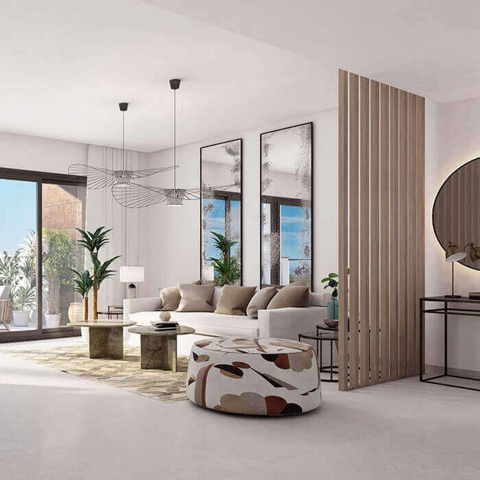 New apartments in Benahavís with natural light illumination.