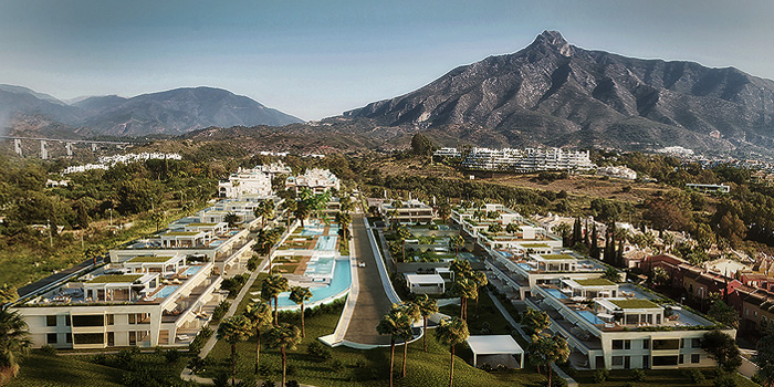 Epic Marbella. Aerial view of the development