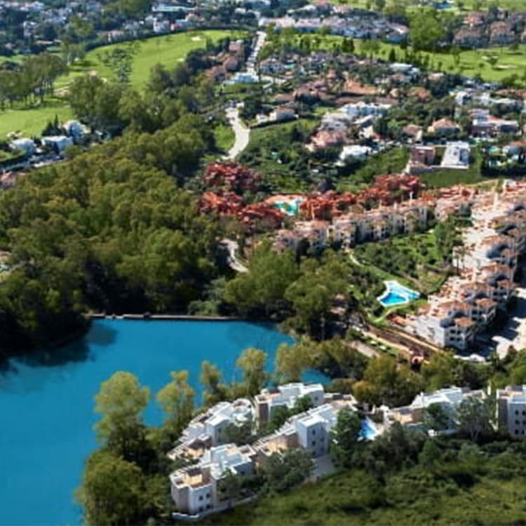 Aerial view Marbella Lake