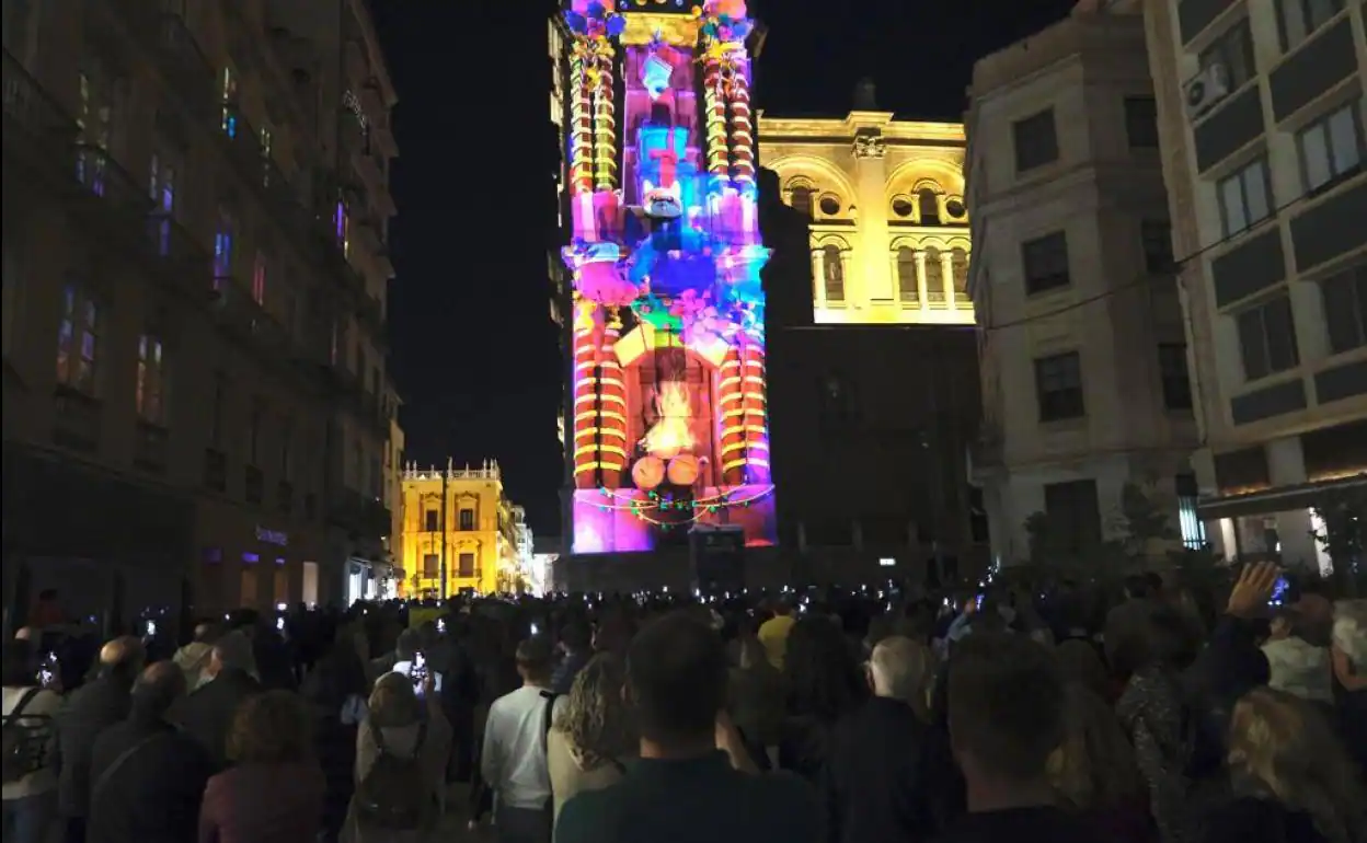 Malaga Cathedral in Christmas