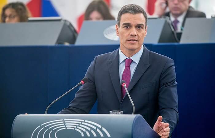 Who will win the Spanish General Election this weekend? President of the Spanish Government Pedro Sánchez in European Parliament 