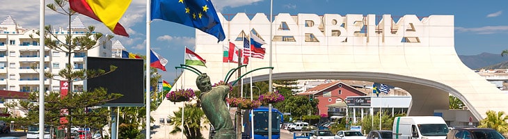 Marbella city entrance. 