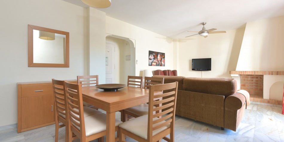 Spacious living rooms with dining area in these flats