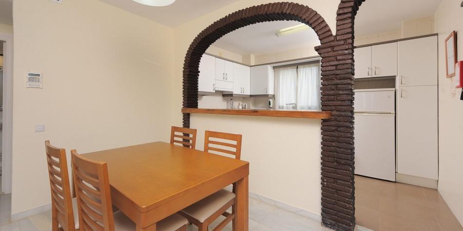 Dining room and kitchen