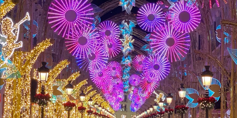 Malaga's Christmas Lights on Calle Larios.