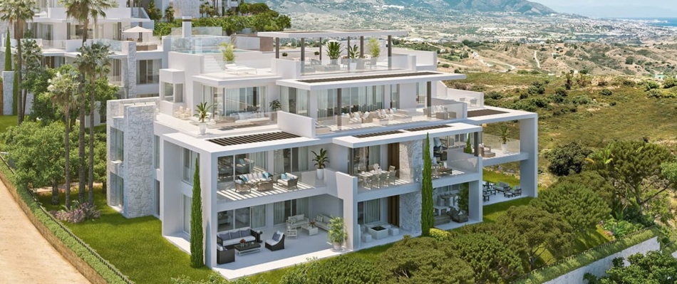 View of one of the buildings in Ocean View Marbella