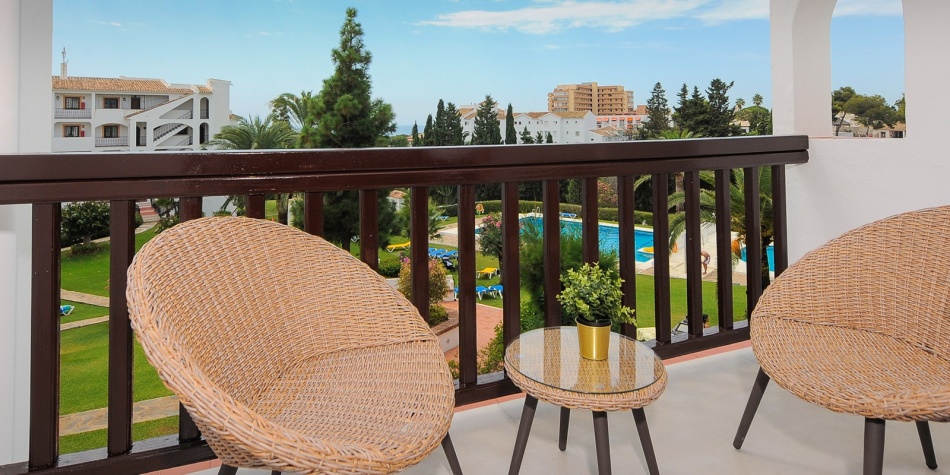 Sea views from the terrace of Delta Mar Suites apartments