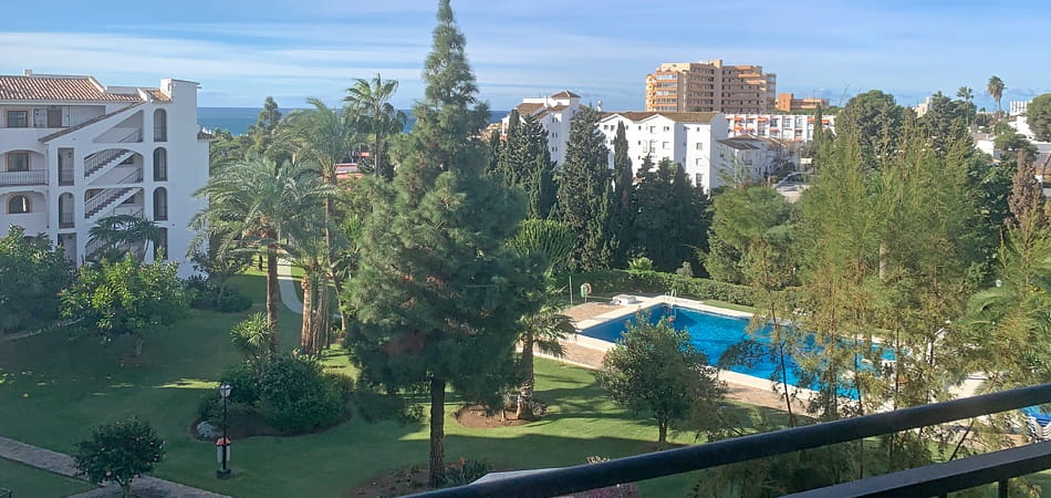 Sea views from these apartments in Riviera del Sol