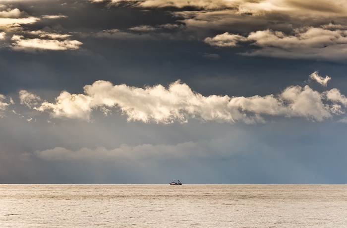 Working the fishing grounds between Estepona and Gibraltar.