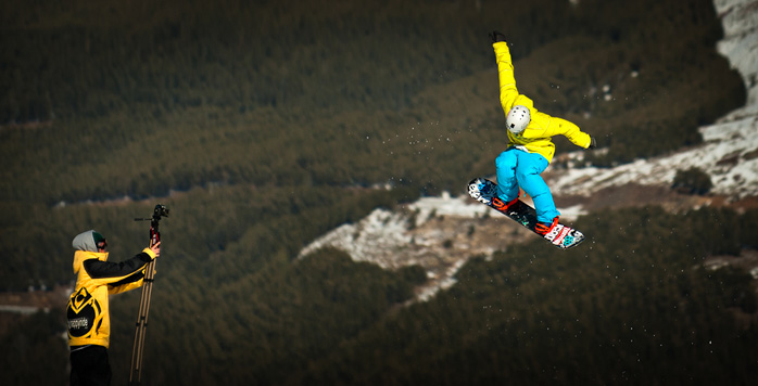 Snowboarding Sierra Nevada, Spain