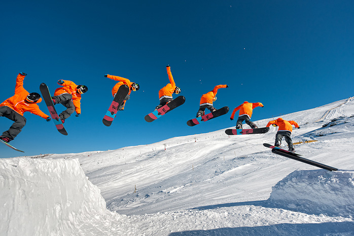 Snowboarding Sierra Nevada, Spain