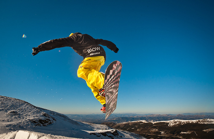 Snowboarding Sierra Nevada, Spain