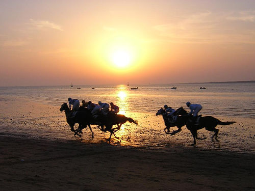 Horse racing on Sanlúcar de Barrameda beach