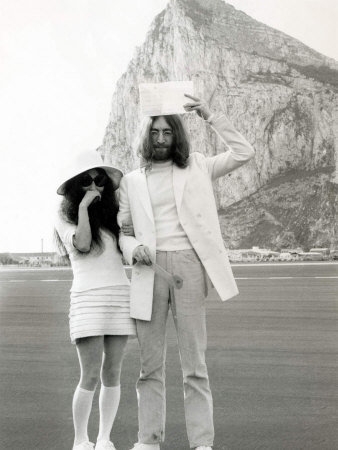 John Lennon and Yoko Ono married in Gibraltar in 1969