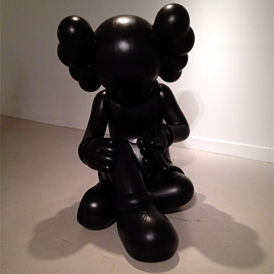 One of Kaws' 2 metre high pop culture sculptures