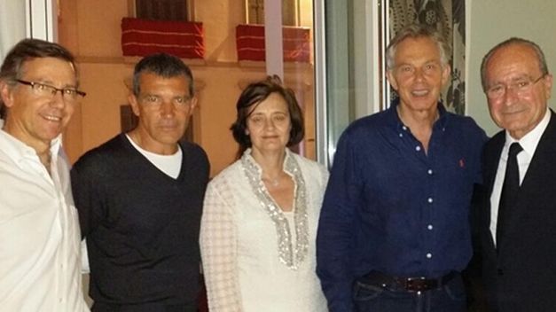 blairs-and-antonio-banderas-malaga-easter week-2014 The Blairs and Antonio Banderas in Málaga