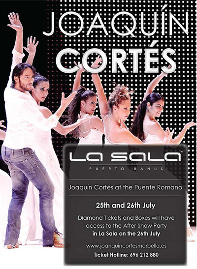 Joaquín Cortes after-party show at La Sala by the Sea, Puerto Banús