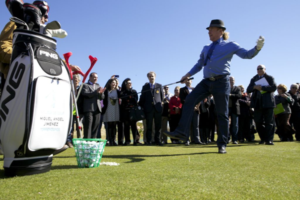 Miguel Ángel Jiménez at the launch of his Torremolinos Municipal Golf School