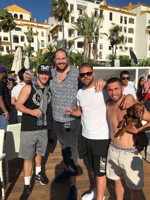 British boxer Tyson Fury has been hitting the pads, and the bars, since his time in Marbella.