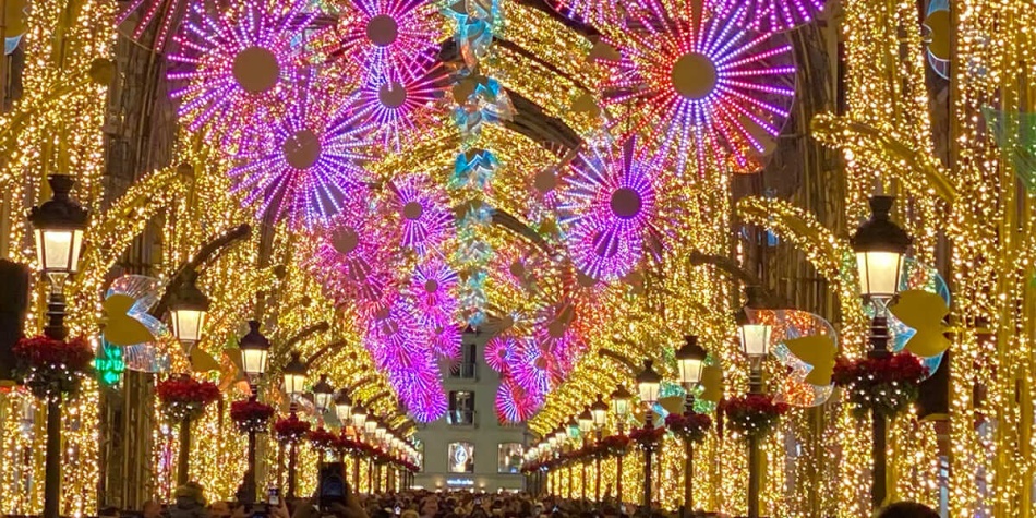 Malaga's Christmas Lights on Calle Larios.