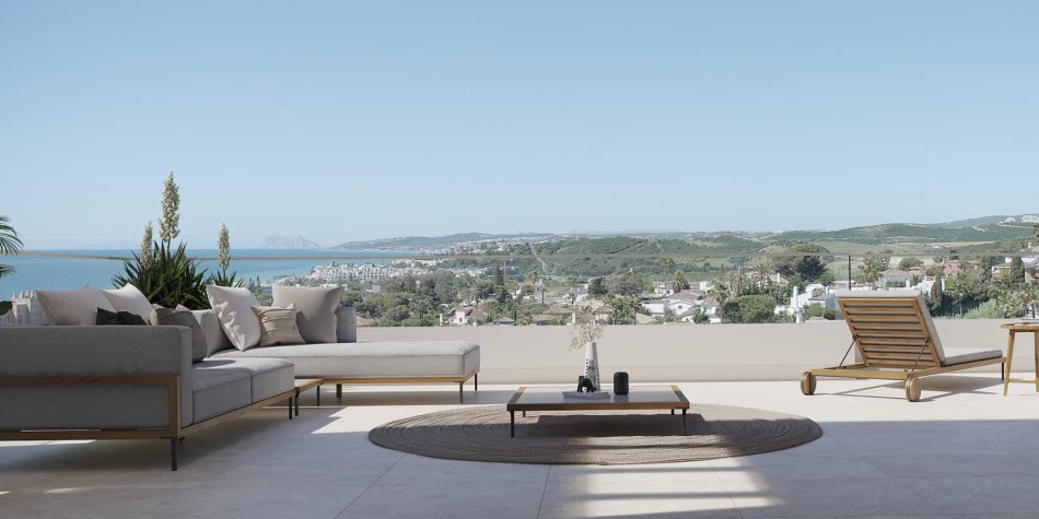 Enjoy these views from the terraces at Azure