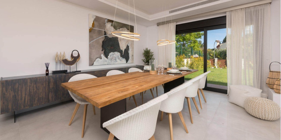 Dining Room. Oasis de Guadalmina Baja. Luxury villas in Marbella.  House 8