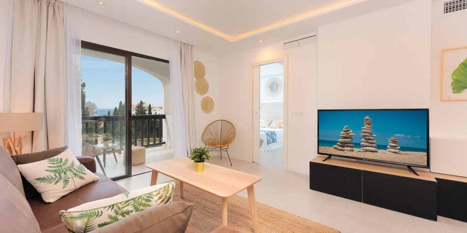 Living room in Delta Mar Suites