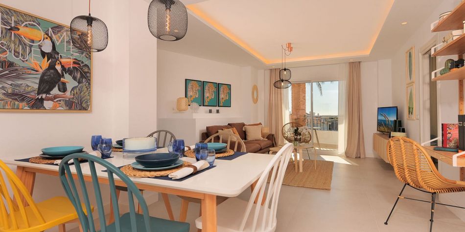 View of entire living area - La Perla de Riviera show flat
