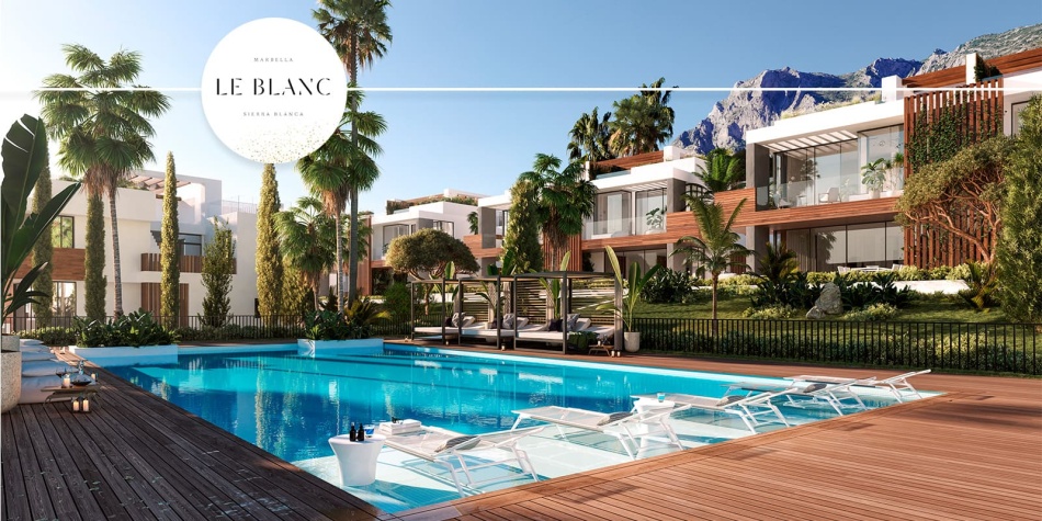 Le Blanc. Swimming pool surrounded by vegetation