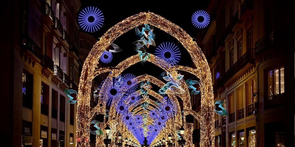 Malaga's Christmas Lights on Calle Larios.